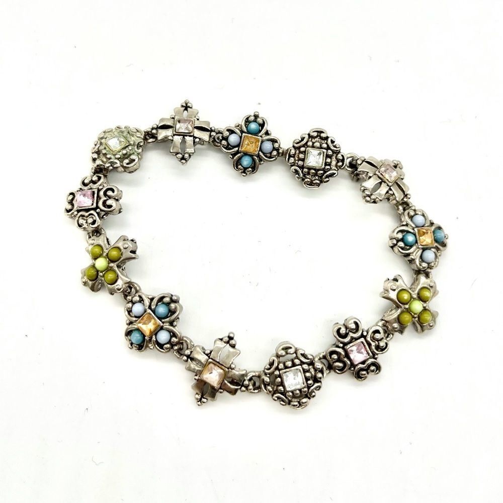 Silvertone Bracelet w/ Crystal accent